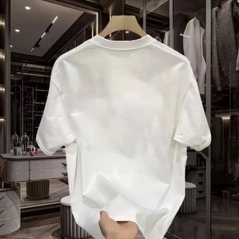 American retro heavyweight summer pure cotton trendy T-shirt men's short-sleeved T-shirt couple's half-sleeved base shirt top