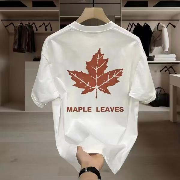 Trendy Japanese and Hong Kong style retro high-street heavyweight pure cotton short-sleeved T-shirt for men, summer wear, loose fit, fashionable and handsome American style.