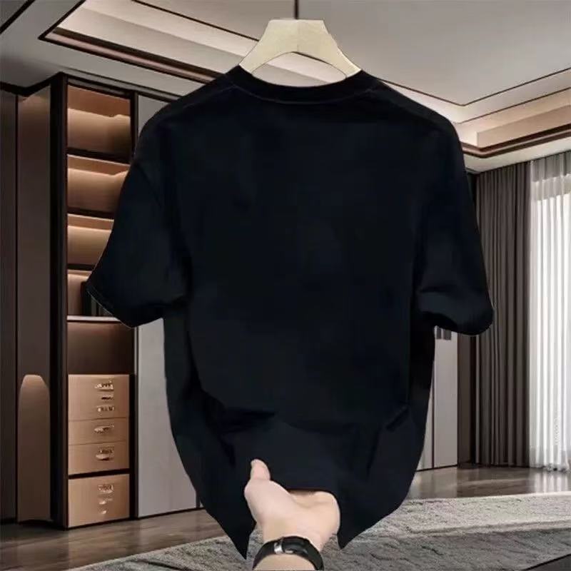 American retro heavyweight summer pure cotton trendy T-shirt men's short-sleeved T-shirt couple's half-sleeved base shirt top