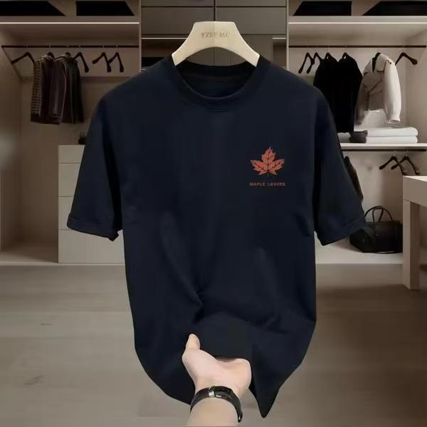 Trendy Japanese and Hong Kong style retro high-street heavyweight pure cotton short-sleeved T-shirt for men, summer wear, loose fit, fashionable and handsome American style.