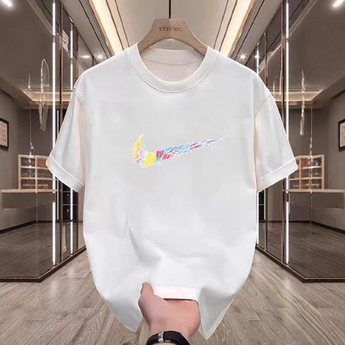 American retro heavyweight summer pure cotton trendy T-shirt men's short-sleeved T-shirt couple's half-sleeved base shirt top